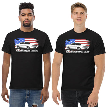 men modeling 1969 camaro t-shirt in black